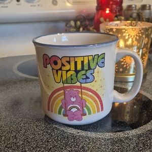 Care Bears Rainbow Bear Positive Vibes New Coffee Tea Latte Chai Mug Never Used